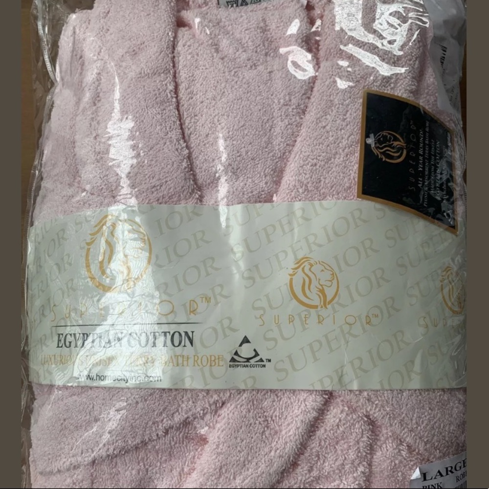 Plush & Absorbent Terry Bath Robe Pink - Picture 5 of 5